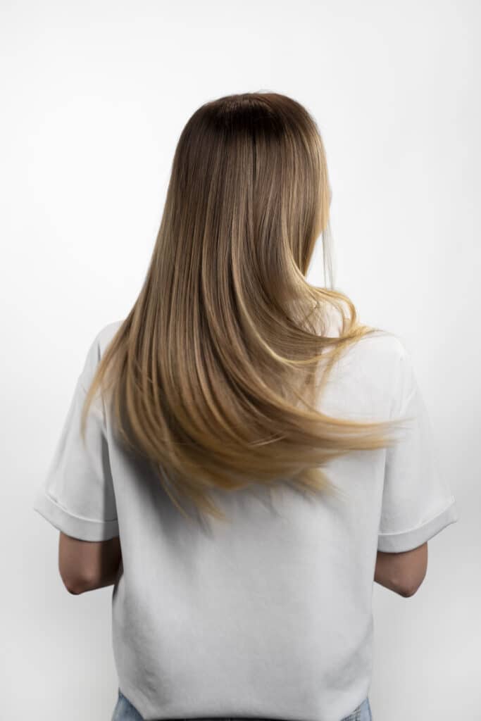 Cabello durante un proceso de barrido de color
