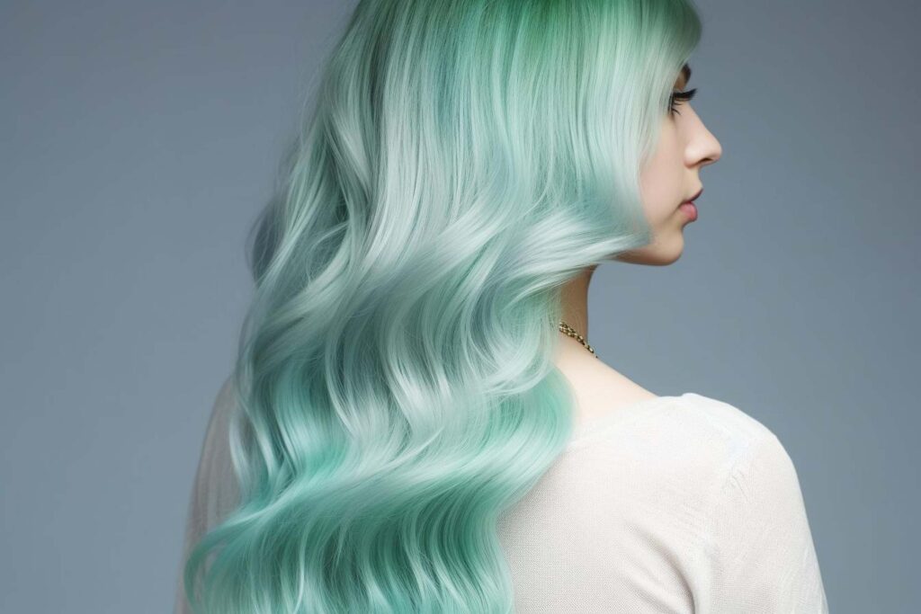 Extensiones en tono verde